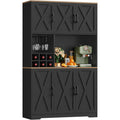 Armoire de cuisine 180 cm avec porte pour verres, casier a bouteilles amovible et niche pour micro ondes