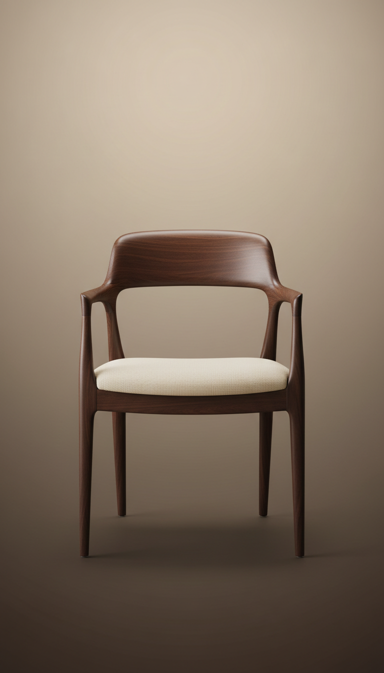 Chaise de salle à manger noyer foncé