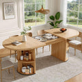 Table extensible transformable avec rangement dissimule et plateau renforce pour repas ou bureau
