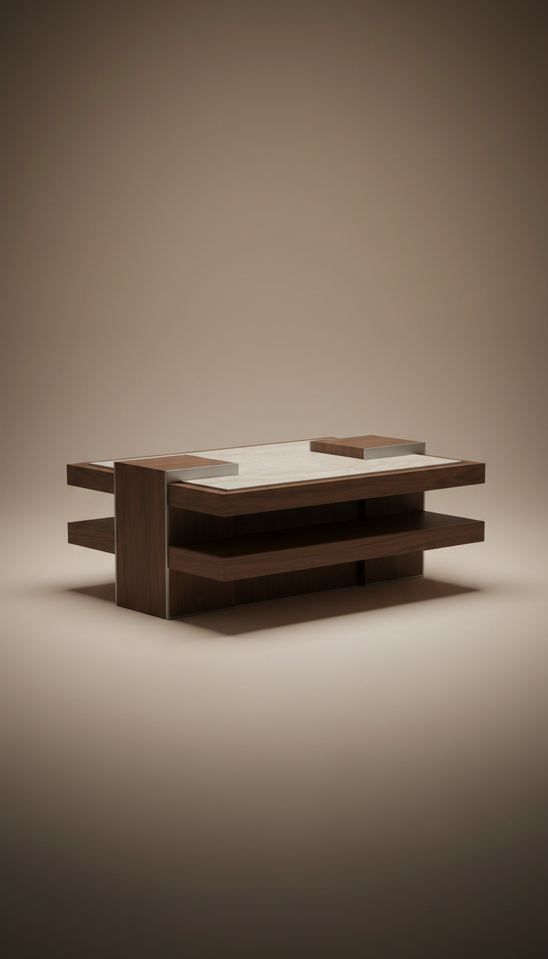 Table basse architecturale Rive Gauche